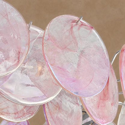 Murano Glass Disc Chandelier 35.4"