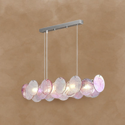 Murano Glass Disc Chandelier 35.4"