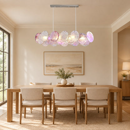 Murano Glass Disc Chandelier 35.4"
