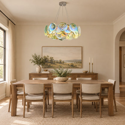 Murano Glass Disc Chandelier 35.4"