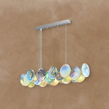 Murano Glass Disc Chandelier 35.4"