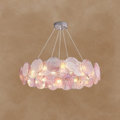 Murano Glass Disc Chandelier 35.4"