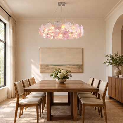 Murano Glass Disc Chandelier 35.4"