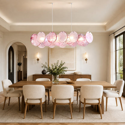 Murano Glass Disc Chandelier 35.4"