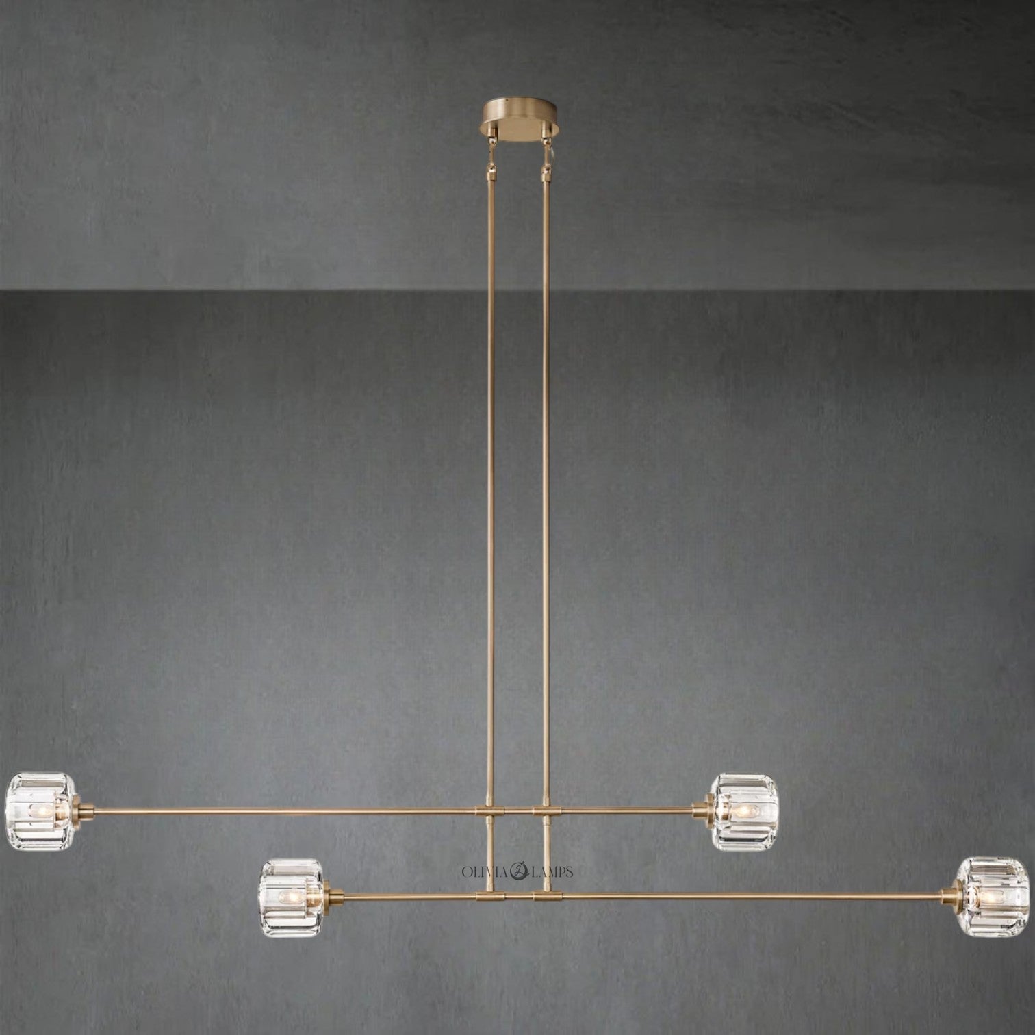 Maelis Mobile Linear Chandelier 54" 72"