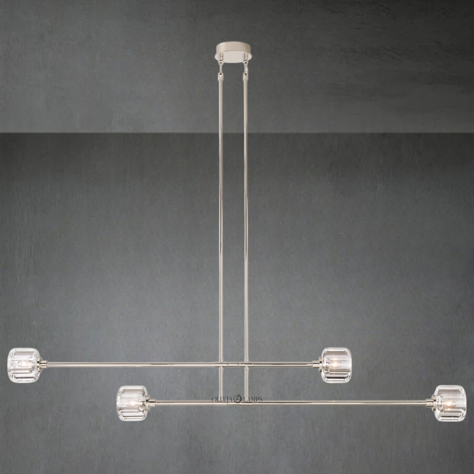 Maelis Mobile Linear Chandelier 54" 72"