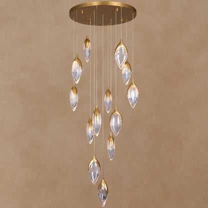 Olive Modern Brass Pendant Lamp