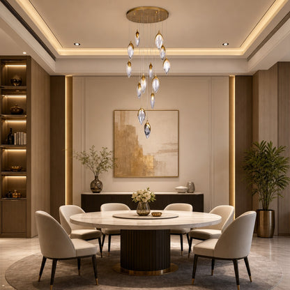 Olive Modern Brass Pendant Lamp