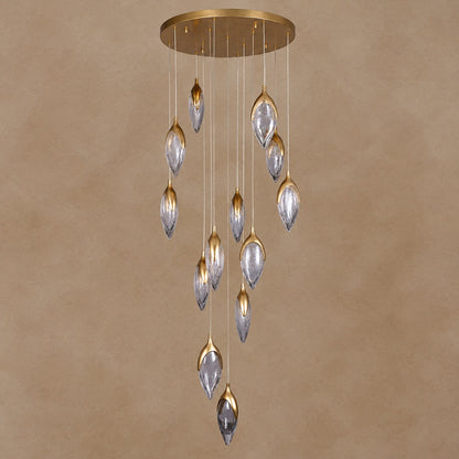 Olive Modern Brass Pendant Lamp