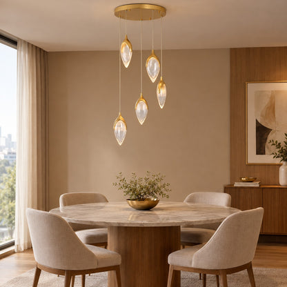 Olive Modern Brass Pendant Lamp