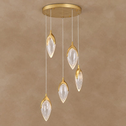 Olive Modern Brass Pendant Lamp