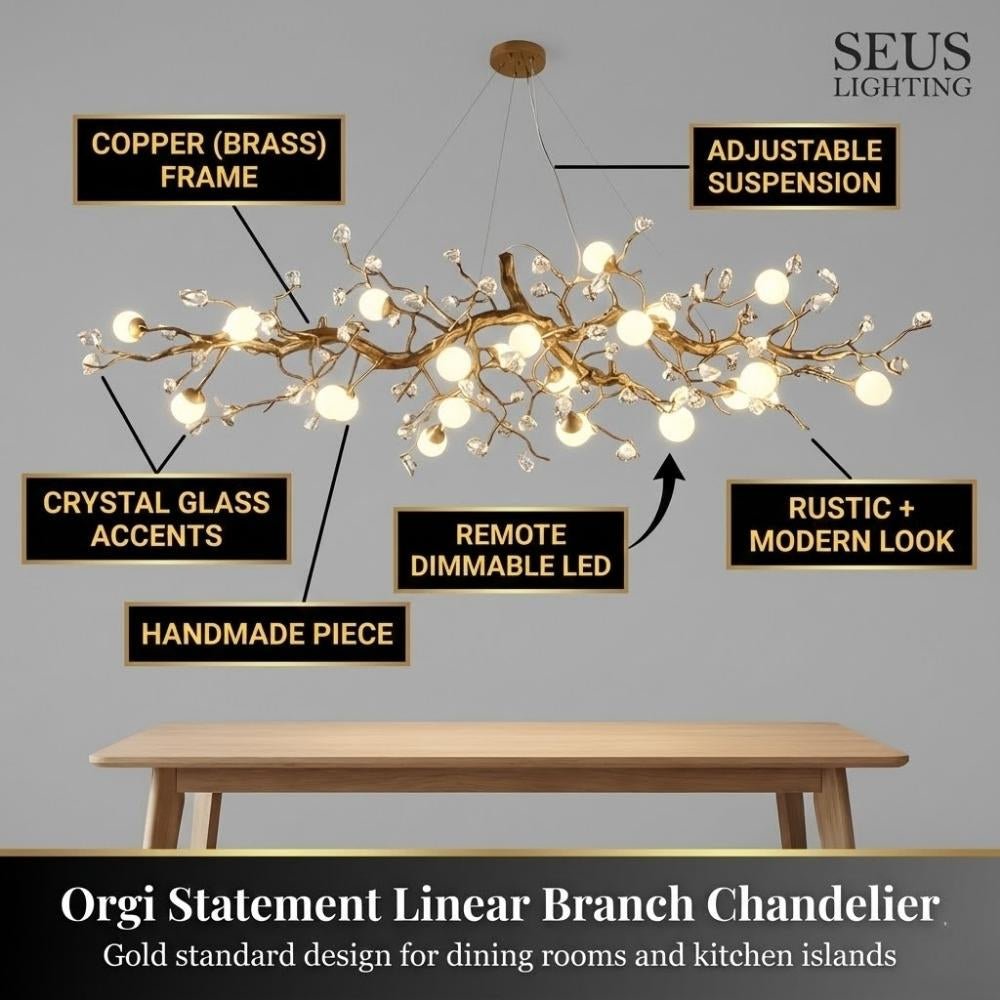 Orgi Statement Linear Branch Chandelier