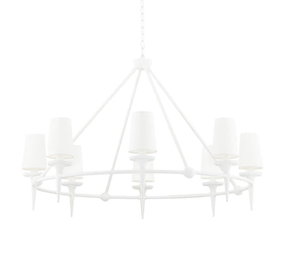Penny Round Metal Chandelier 48"