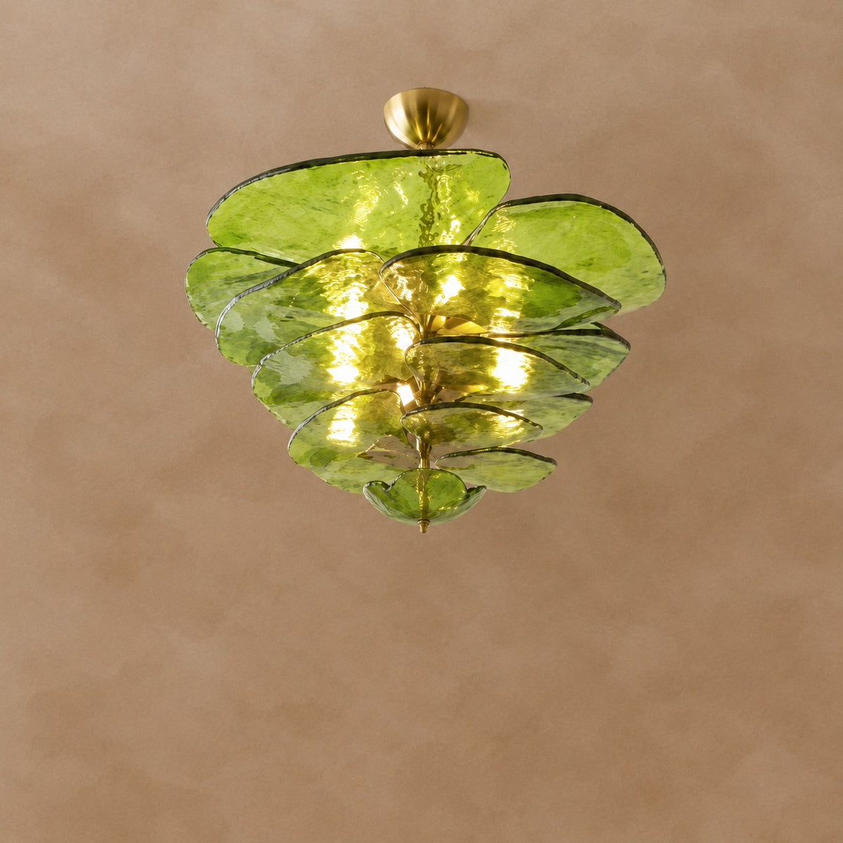 Petal Cascade Artisan Murano Chandelier 21.7"-39.4"