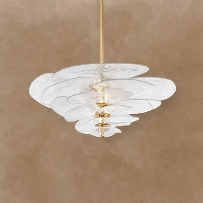 Petals Gold Murano Chandelier 21.6"-39.4"