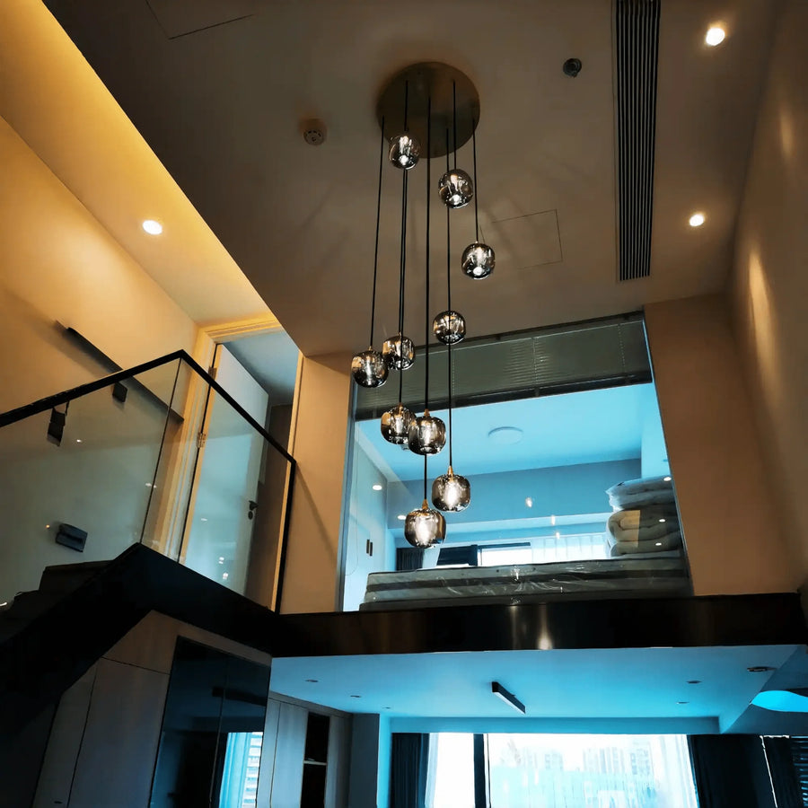 Post-modern Extra-long Pendant Light Fixtures for Staircase/High-ceiling Space/Foyer
