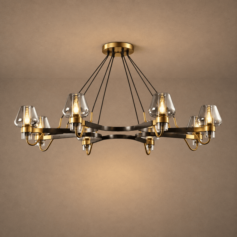 Post-modern Light Luxury Full Brass Chandelier for Living Room/Bedroom