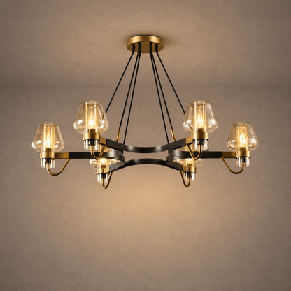 Post-modern Light Luxury Full Brass Chandelier for Living Room/Bedroom