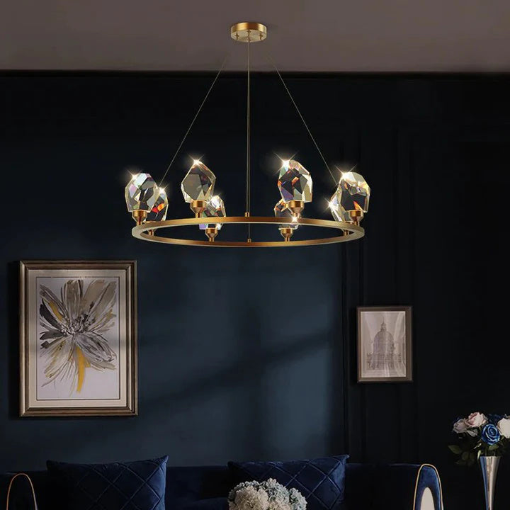 Prism Crystal Round Chandelier