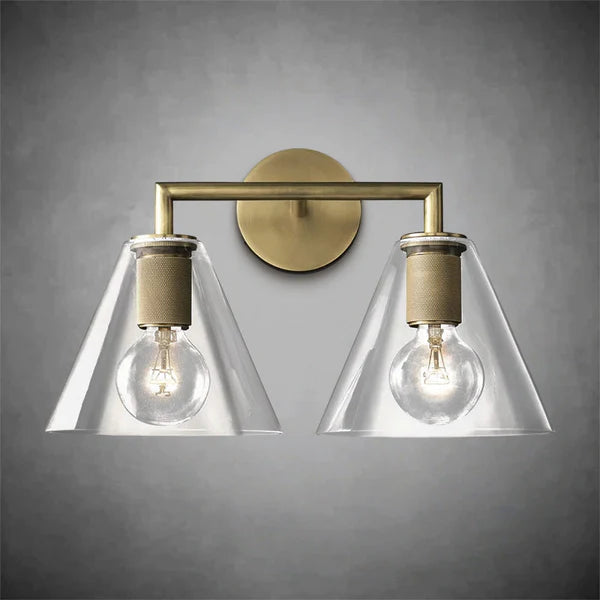 Utilitaive Funnel Shade Double Sconce