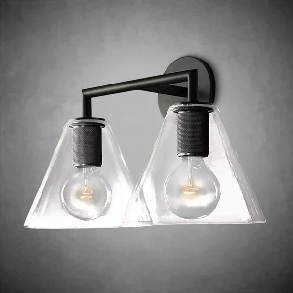 Utilitaive Funnel Shade Double Sconce