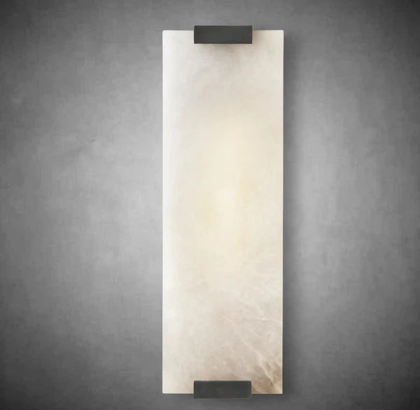 Hand-Carved Alabaster Grand Sconce