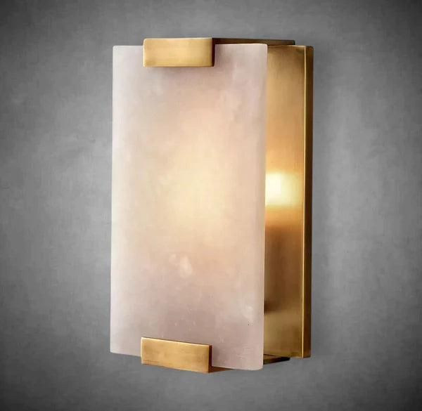 Hand-Carved Alabaster Sconce