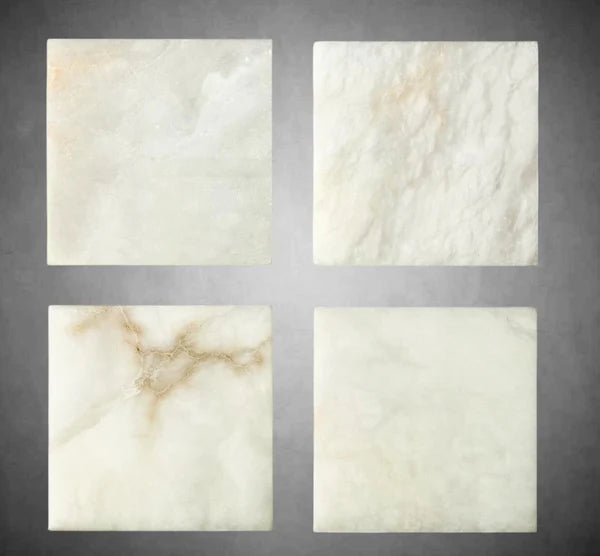 Hand-Carved Alabaster Grand Sconce