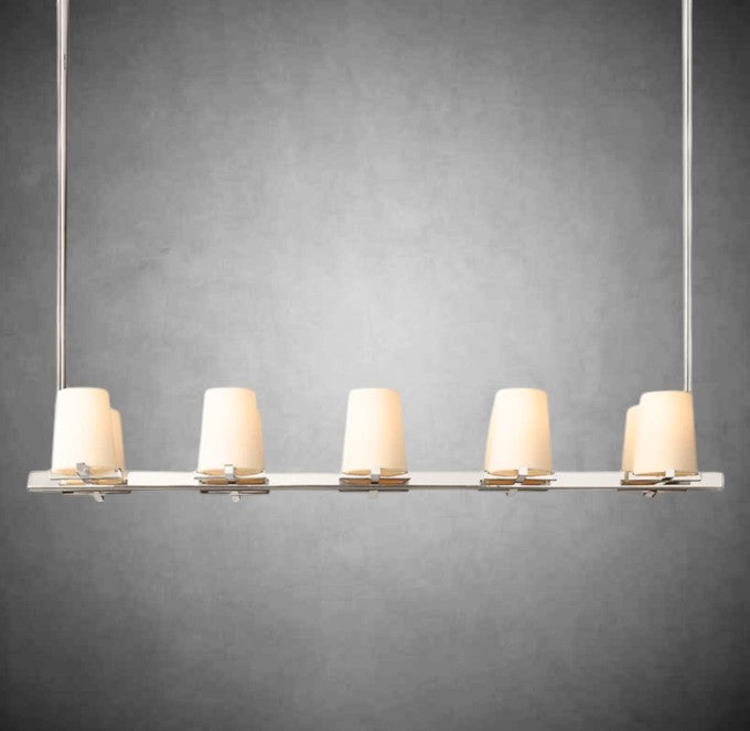 Brilliax Fabric Shade Linear Chandelier 49" 60"