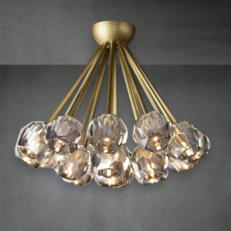 Bola De Crystal Glass Flushmount 24"