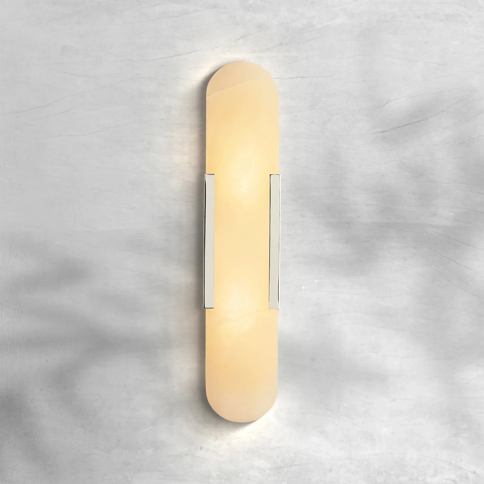 Mumora Alabaster Wall Sconce with Vintage Brass Finish