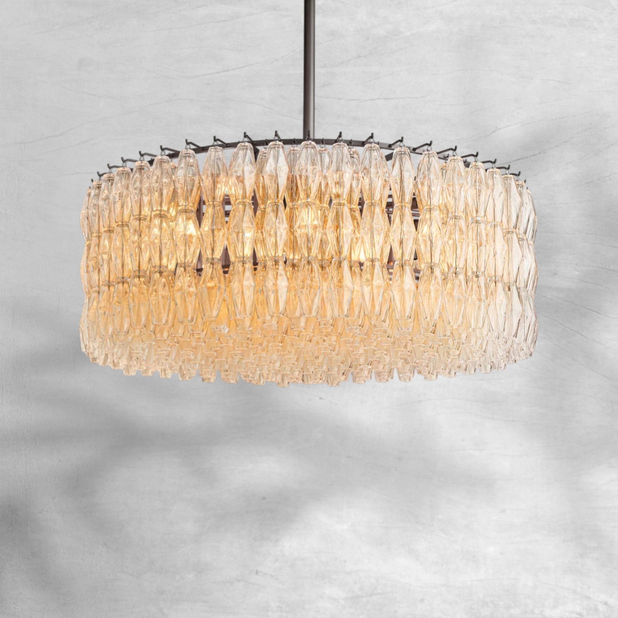 Cyra Clear Glass Round Chandelier