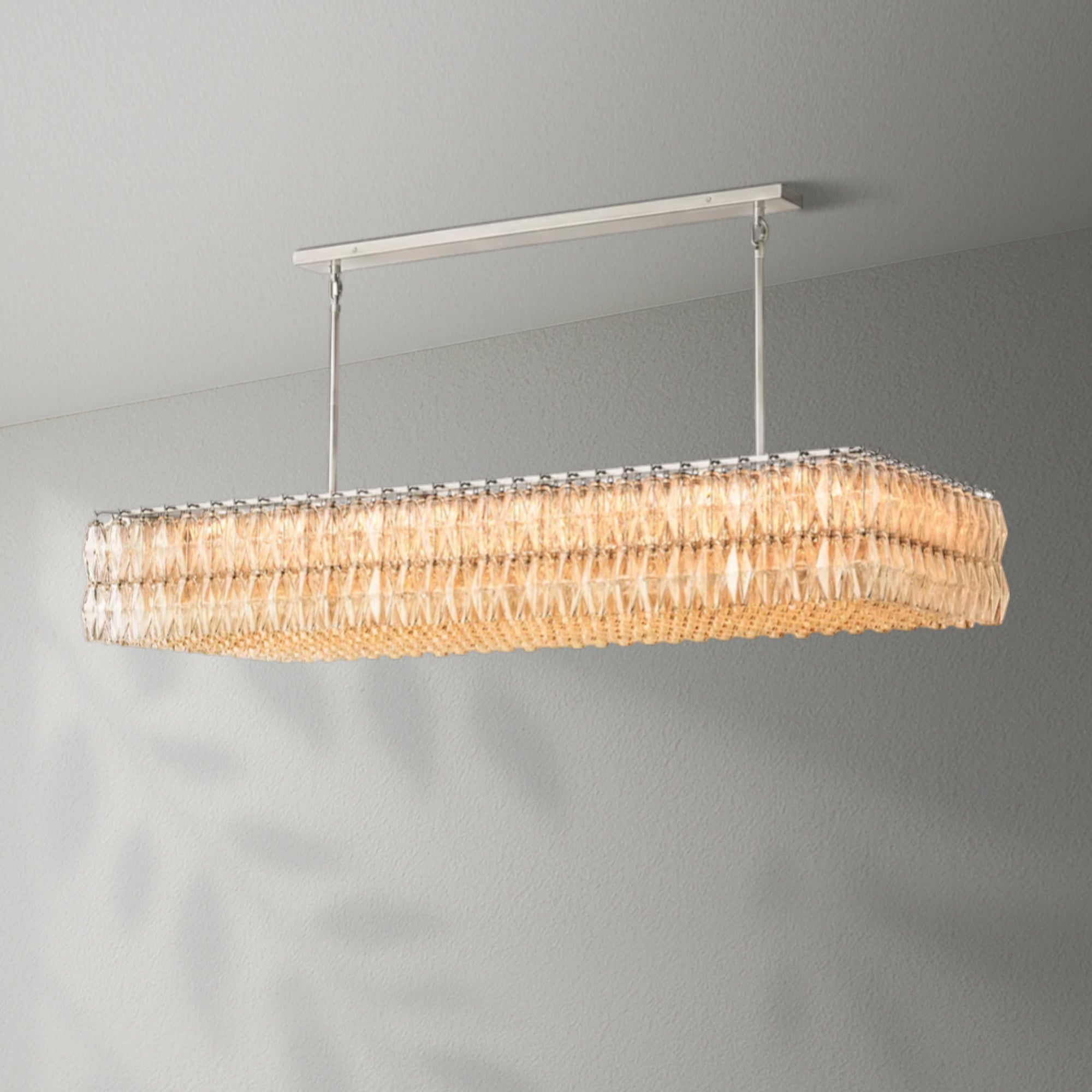 Cyra Glass Rectangular Chandelier
