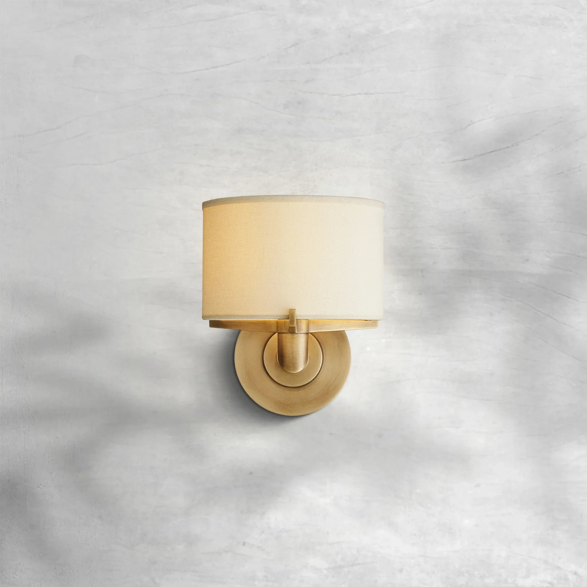 Truven Minimalist Wall Sconce with Crystal Glass & Brass Finish