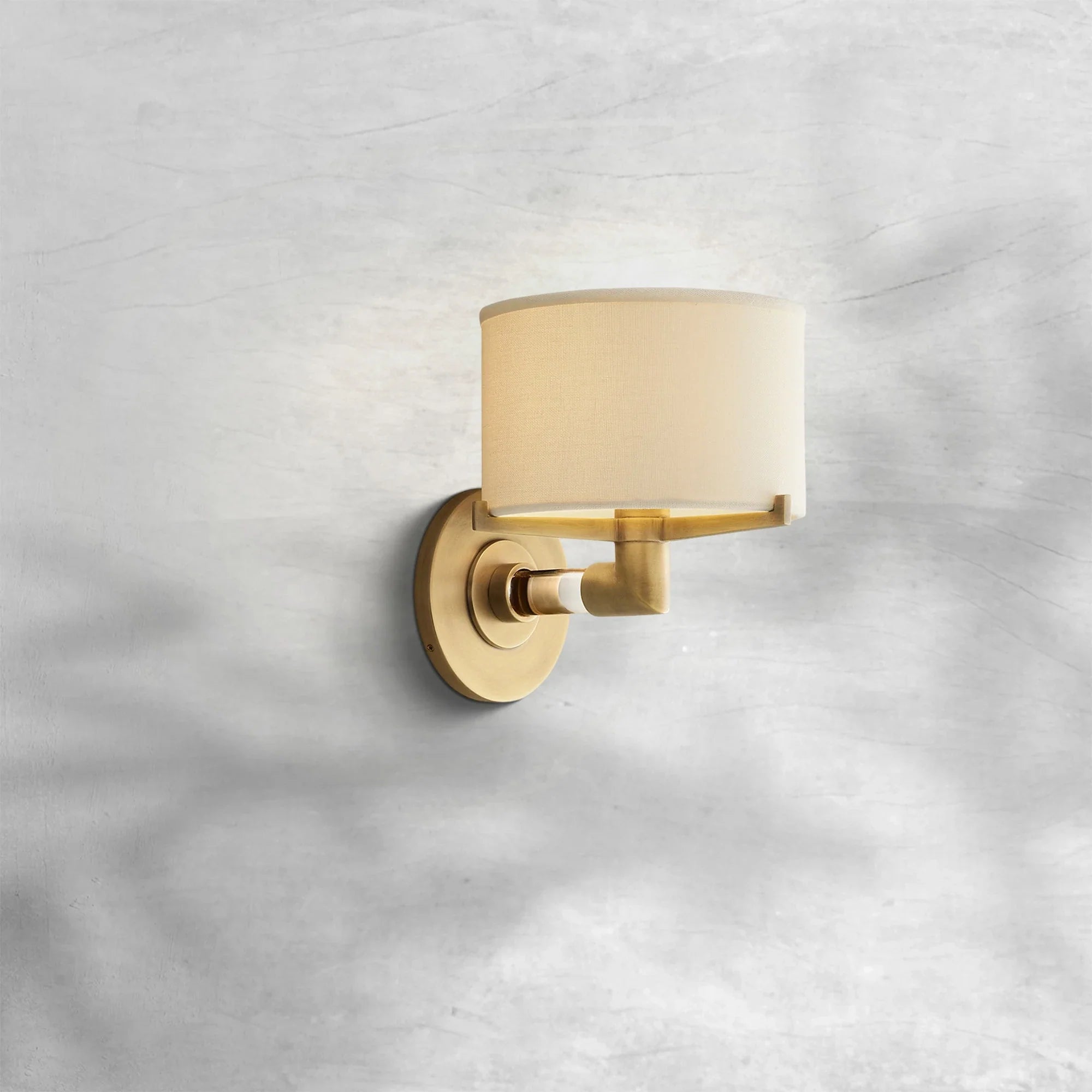 Truven Minimalist Wall Sconce with Crystal Glass & Brass Finish