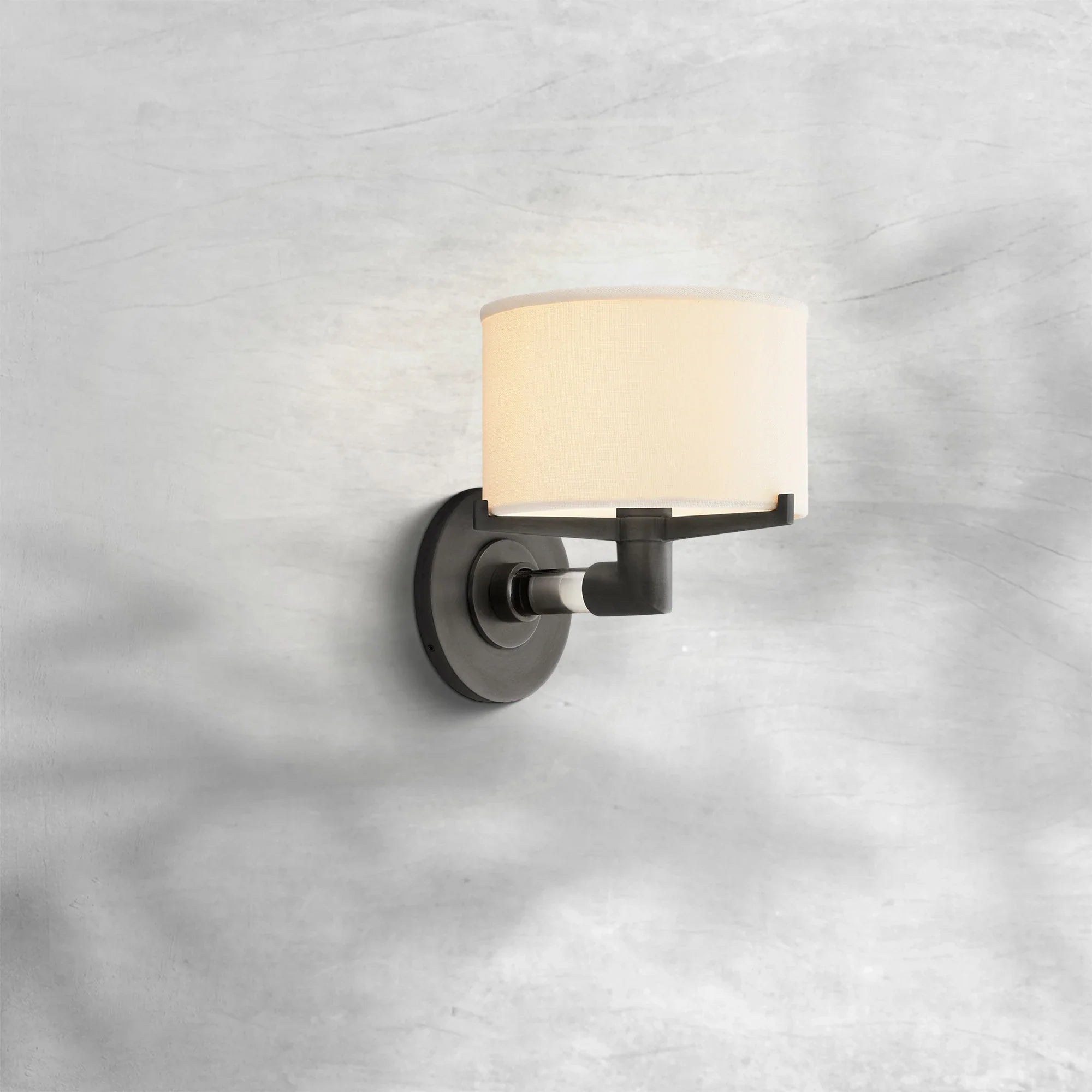 Truven Minimalist Wall Sconce with Crystal Glass & Brass Finish