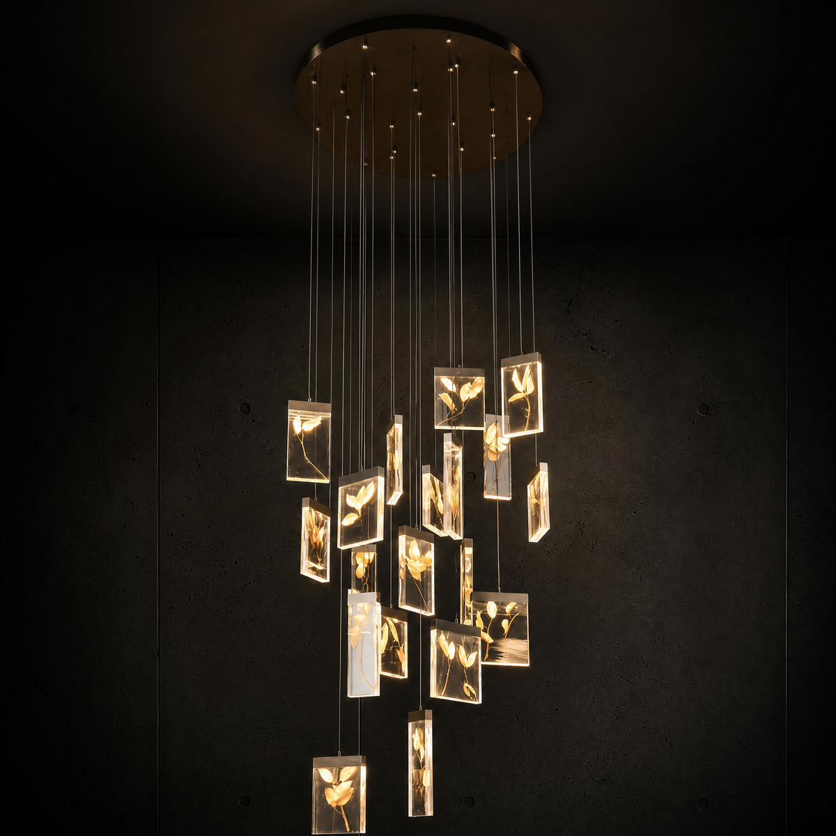 Purple Mountain Modern Sculptural Pendant Light - main