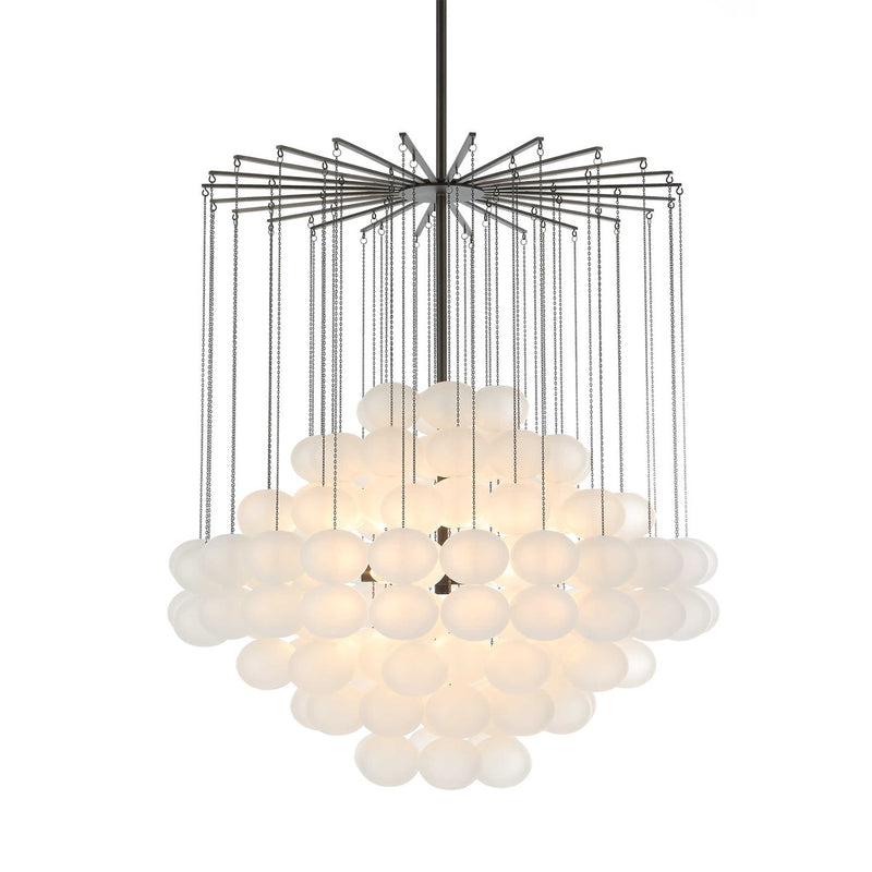 Baubles 6 Light Chandelier, Modern Round Glass Chandelier