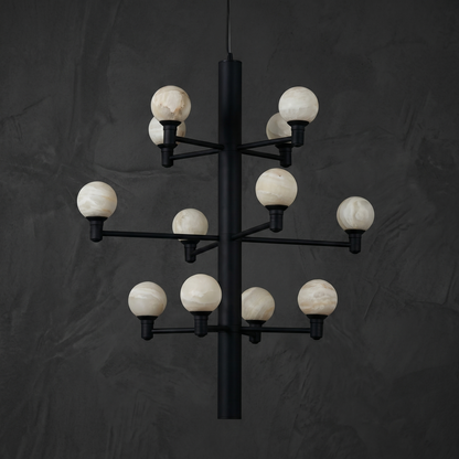 Chandelier in a dining room