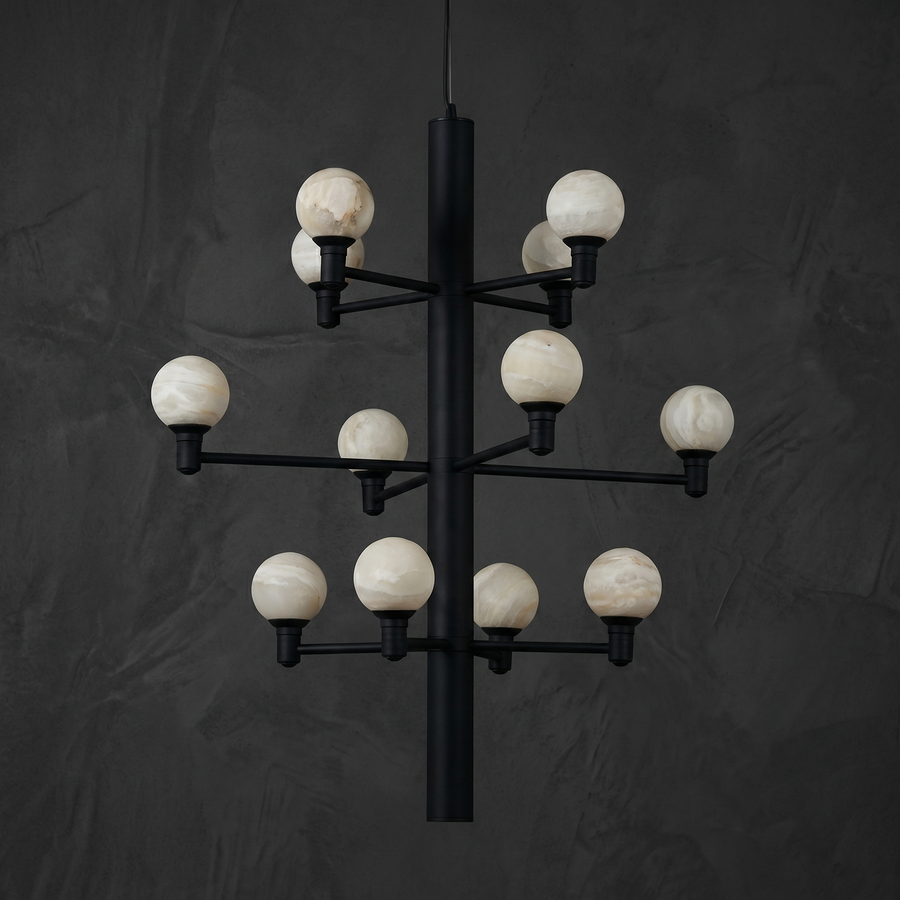 Chandelier in a dining room