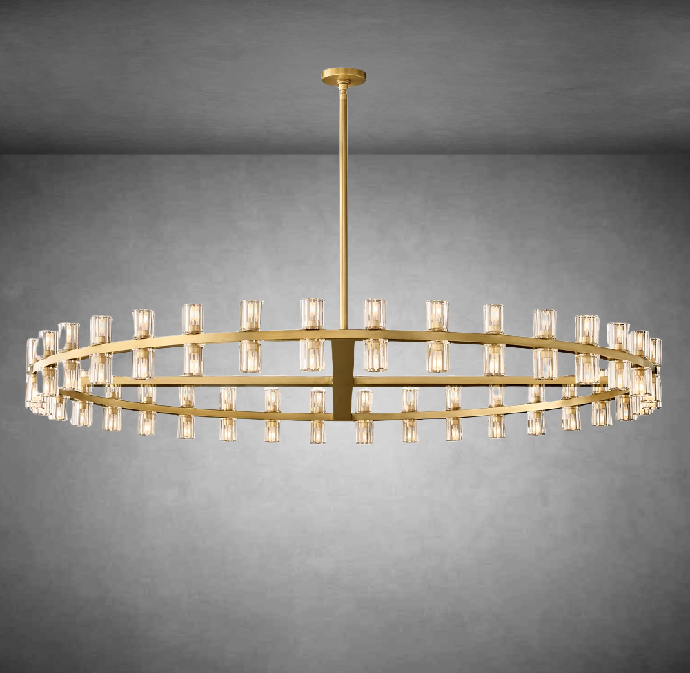 Reger Round Chandelier 36" 48" 60"-Chandelier-Merlin Lamps-60"-Brass-merlinlamps