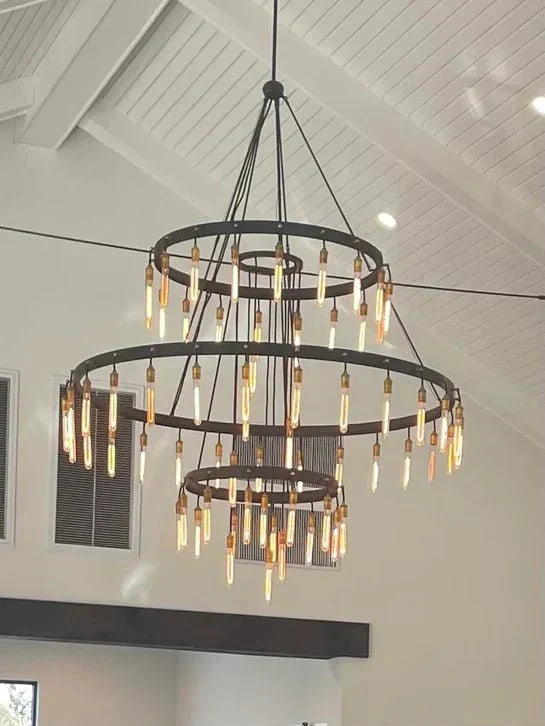 Retro-Inspired Metal Pendant Light Chandelier for Living Room/Bedroom/Staircase/Villa