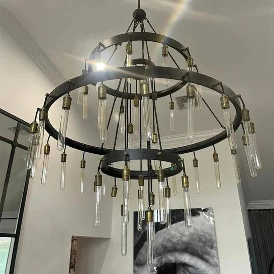 Retro-Inspired Metal Pendant Light Chandelier for Living Room/Bedroom/Staircase/Villa