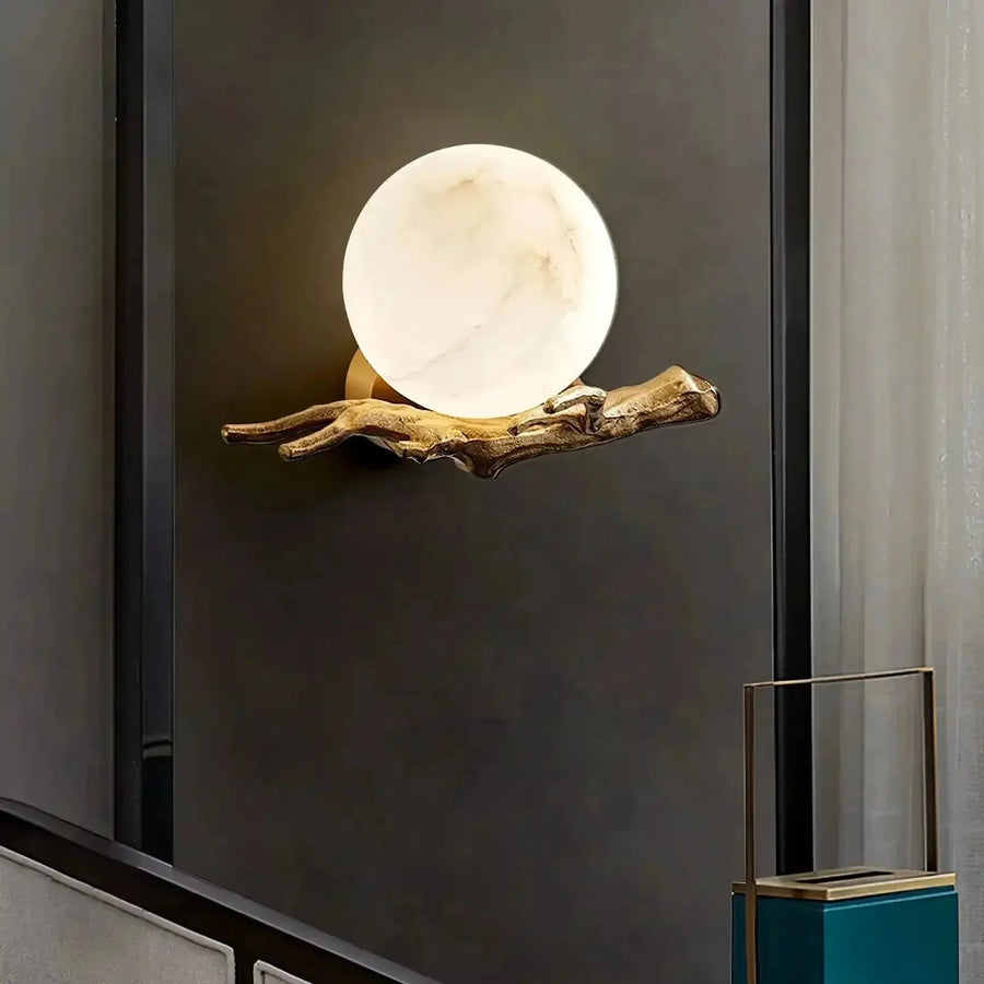 Retro Twigs Alabaster Wall Lamp - Dia 11.8″(30cm) x H 7.9″(20cm)Blushlighting