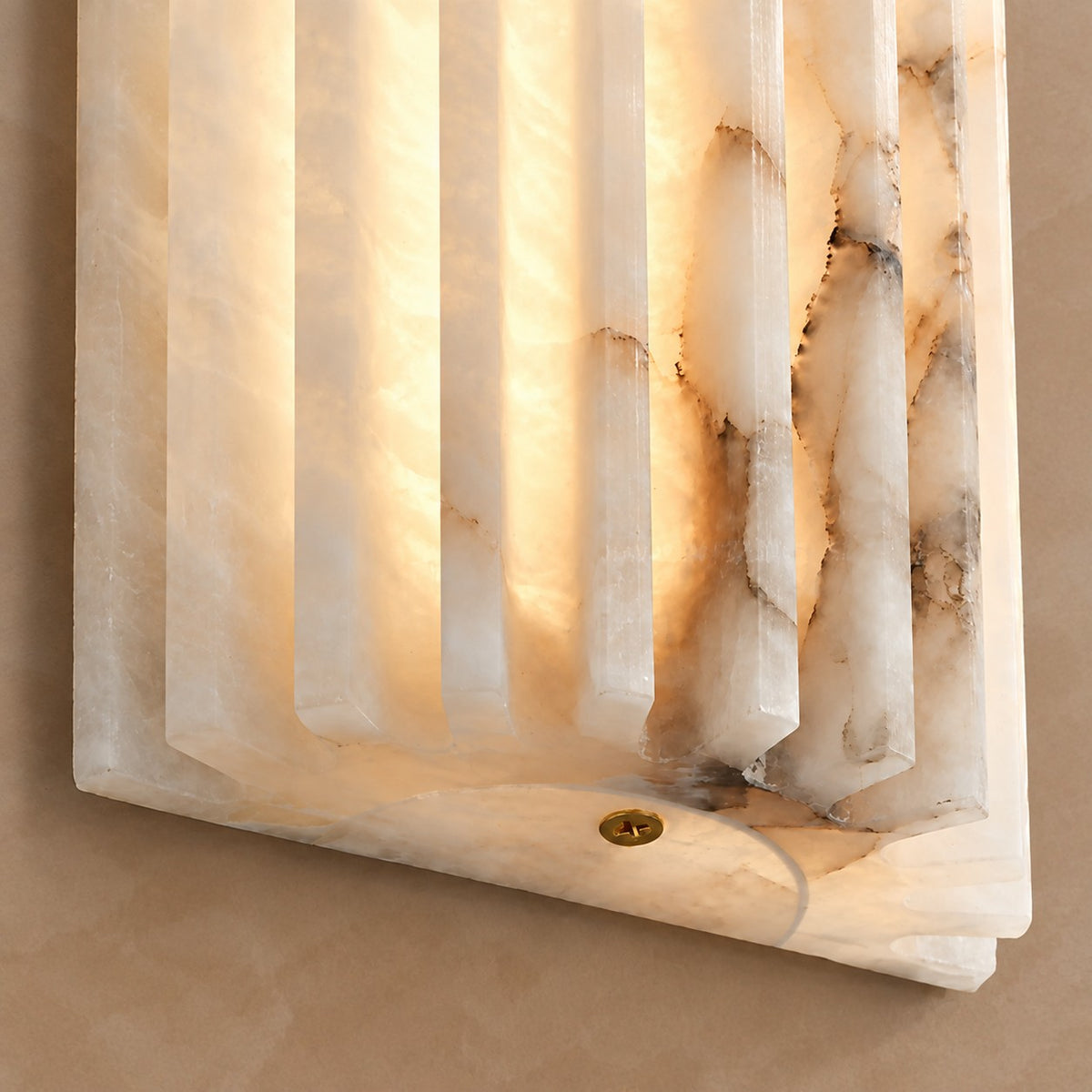 Ribelle Fluted Alabaster Minimalist Wall Sconce