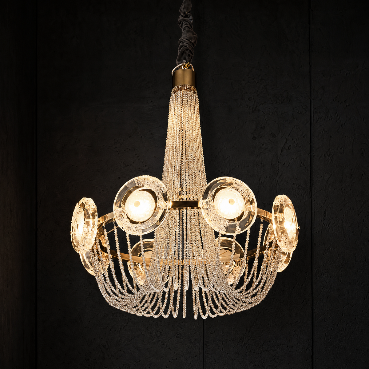 Rococo Dream Modern Sculptural Ring Chandelier - main