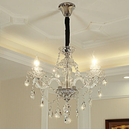 Luster Gaze Veridian Grandeur Crystal Chandelier - Background Shot