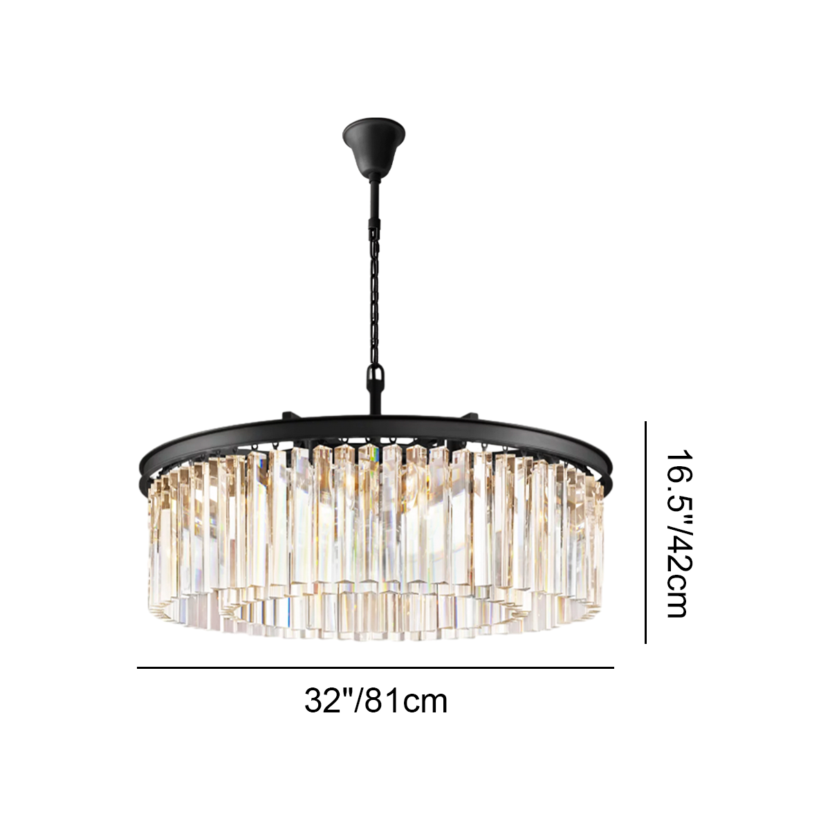 Zestra Crystal Round Chandelier