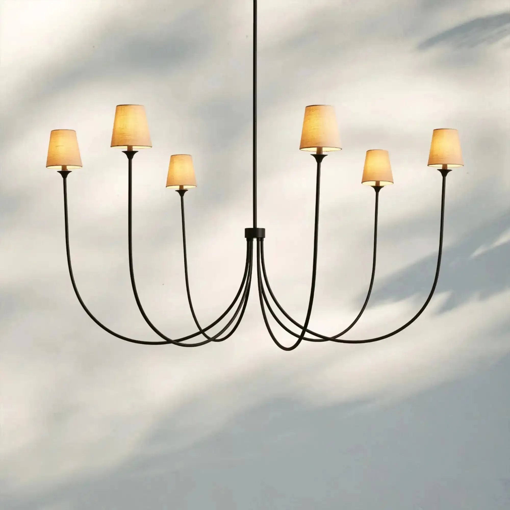Saige Round Chandelier - Brass68"Blushlighting