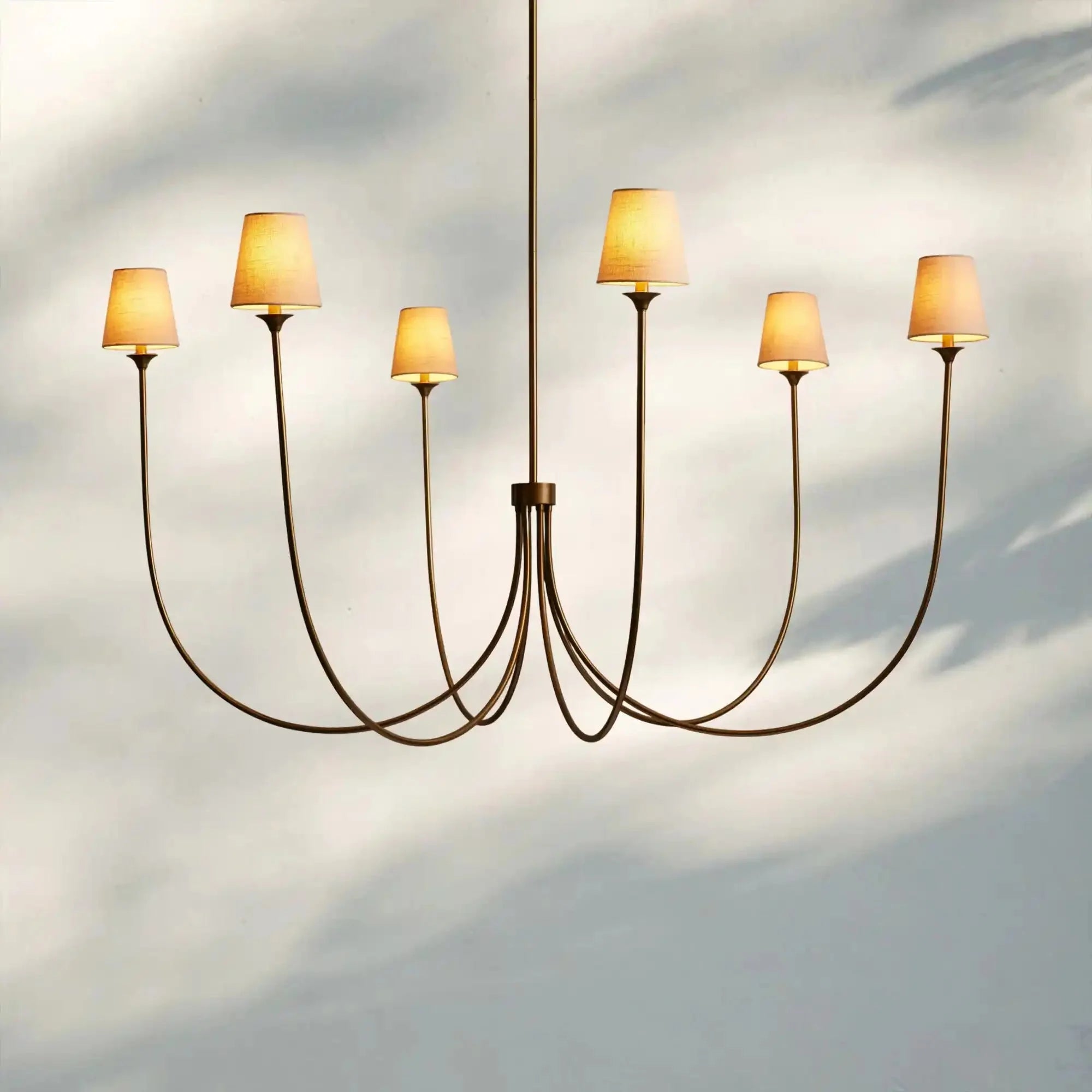 Saige Round Chandelier - Brass55"Blushlighting